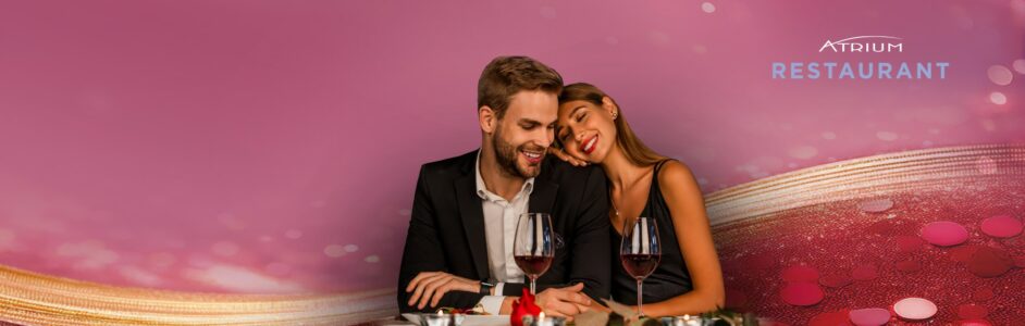 Bannerbild für Valentinstag 2025 in unserem ATRIUM Restaurant